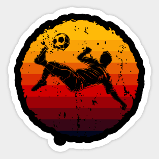 Retro Vintage Soccer Player Soccer Lovers Football Fans Gift Sticker